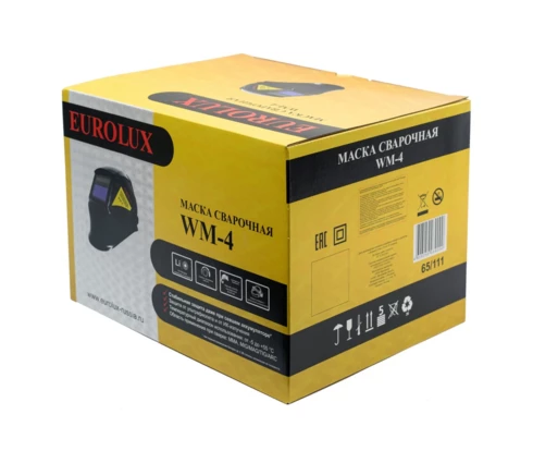 Сварочная маска Eurolux WM-4, хамелеон, размер экрана 90*35 мм, степ затемн 4-11 DIN DIN