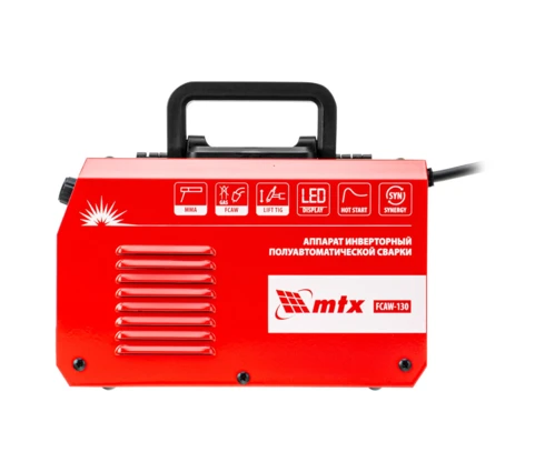 Сварочный полуавтомат MTX FCAW-130, 220 В, мин ток 30 А, макс ток 130 А, без газа