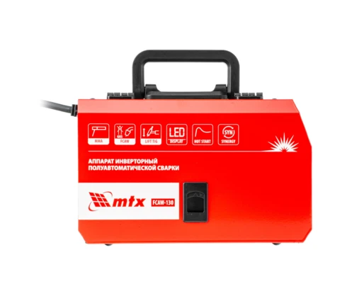 Сварочный полуавтомат MTX FCAW-130, 220 В, мин ток 30 А, макс ток 130 А, без газа