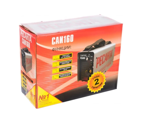 Сварочный аппарат Ресанта САИ 160, 140-260 В, 6500 Вт, мин ток 10 А, макс ток 160 А