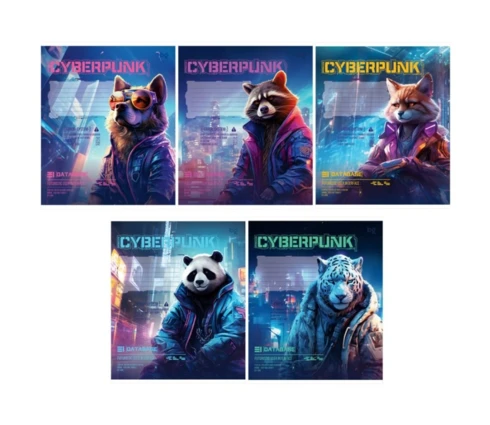 Тетрадь 12 л BG Cyberpunk, клетка