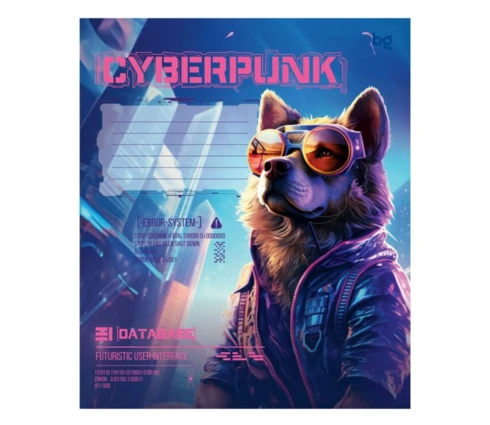 Тетрадь 12 л BG Cyberpunk, клетка