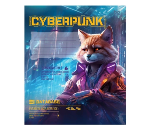 Тетрадь 12 л BG Cyberpunk, клетка