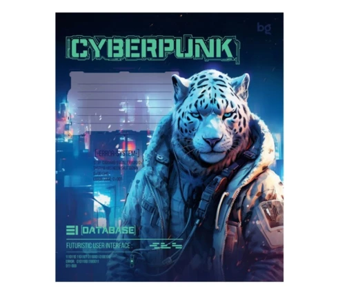 Тетрадь 12 л BG Cyberpunk, клетка