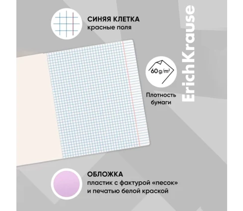 Тетрадь 48 л ErichKrause CoverPro B.BraveCats, клетка