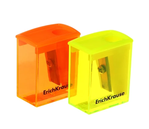 Точилка ErichKrause Base Mini, Neon, с контейнером