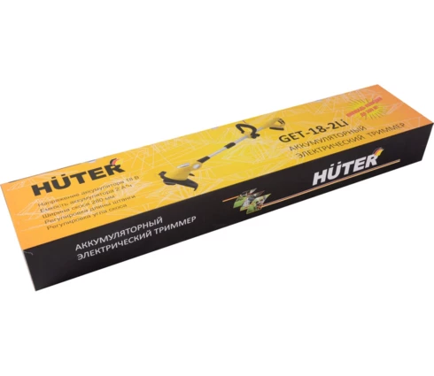 Триммер аккумуляторный Huter GET-20-2Li (GET-18-2Li), акк 2.0 А*ч, леска 1,2 мм, вес 3,1 кг