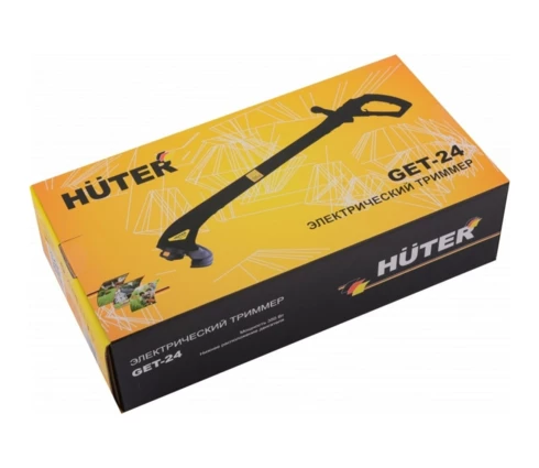 Триммер электрический Huter GET-24, 220 В, 350 Вт, толщ лески 1,2 мм, вес 2 кг