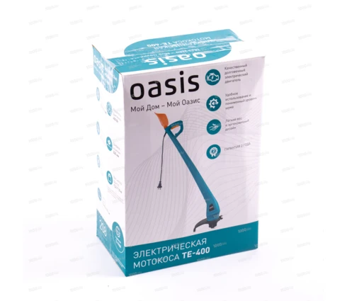 Триммер электрический OASIS TE-400, 220 В, 400 Вт, толщина лески 1,3 мм, вес 1,2 кг