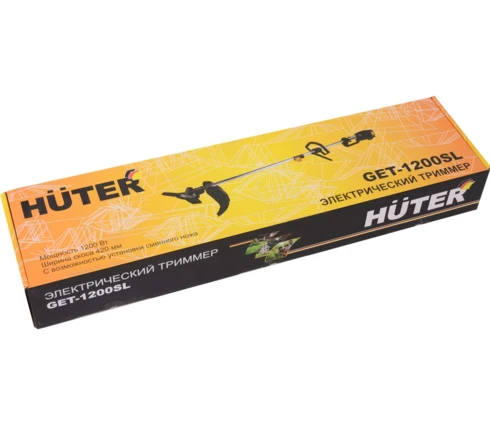 Триммер электрический Huter GET 1200SL, 220 В, 1200 Вт, толщ лески 2 мм, вес 5,5 кг