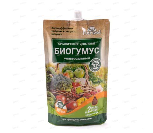 Удобрение Florizel Биогумус, универсальная подкормка, 0,5 л