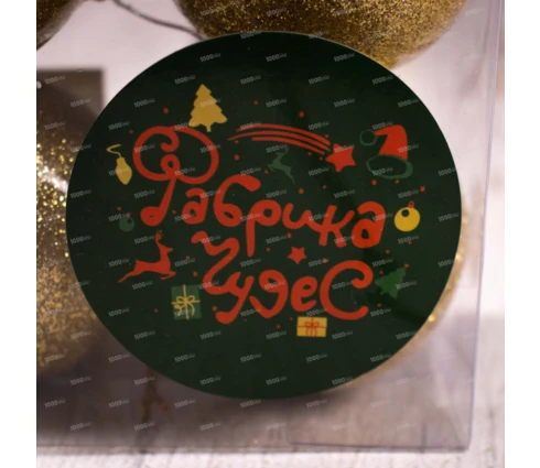 Украшение елочное шары Фабрика Чудес, 6 см, 6 шт, золото