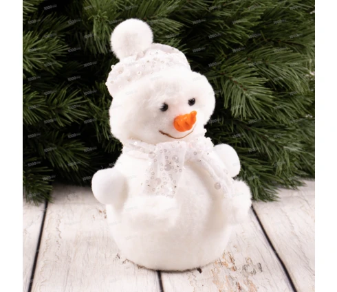 Украшение новогоднее Снеговик в шапке и шарфе, 24*12*27 см