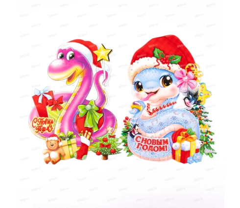 Украшение новогоднее Змея, 40*30 см, картон
