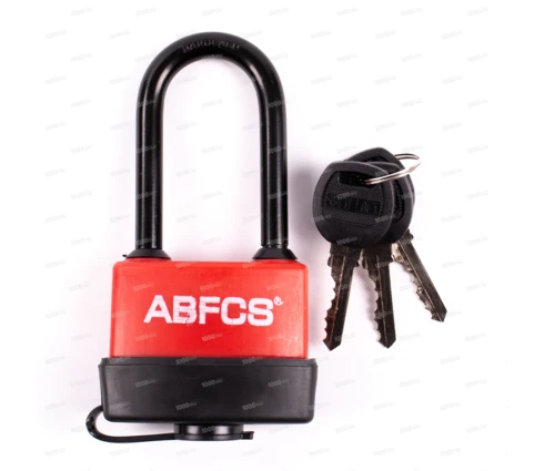Замок навесной ABFCS, 70 мм, влагозащищенный, длинная дужка, 3 ключа